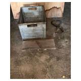 Aro Dairy Co. St. Louis, MO metal milk crate