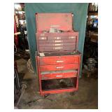 Kennedy top and bottom tool box with contents, no keys