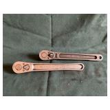 2 vintage 1/2" drive Snap-On ratchets