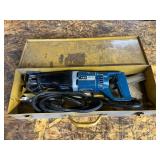 AEG reciprocating saw in metal case