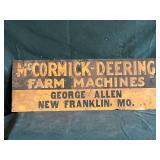 Vintage McCormick-Deering Farm Machine sign