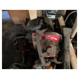 Assortment of chop saws, leaf blowers, trimmers