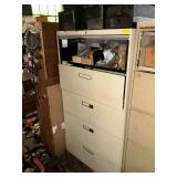 Lateral file cabinet and contents
