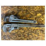 14" and 18" aluminum pipe wrenches