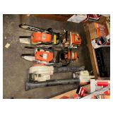 4 used Stihl chainsaws and 2 leaf blowers