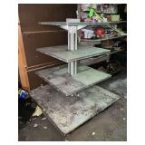 4-tiered metal display rack