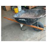True Temper metal wheel barrow.