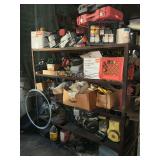 Shelf and contents, 69" W x 38" D x 67" T