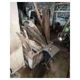 Sewing stand, furniture parts, scrap lumber