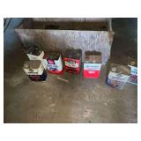 Vintage metal automotive cans