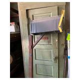 Mail box that opens on both ends and steel posts