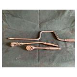 Snap-On 3/8" drive flex head ratchet, straight ratchet and speed wrench