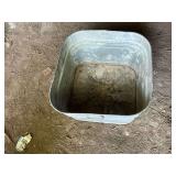 Square galvanized tub