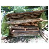 Pile of lumber, plywood, particle board