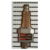 Champion spark plug thermometer, 21" T (working), switch plate