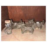Glass dog candy dispensers