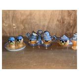 Hand painted Trico salt & pepper, creamer, sugar, etc.