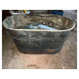 Copper? Deluxe wash tub with assorted blue jars