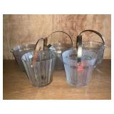Glass ice buckets