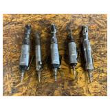 Assortment of air tools, die grinder, 1/4" and 3/8" drive ratchets
