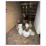Oil lamp, dresser lamps, vintage light fixtures