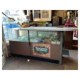 Display cabinet with broken glass top, 70" W x 39" T x 20" D