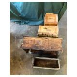 Vintage wooden boxes