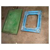 Pair of carts, metal and plastic