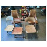 2 upholstered rolling chairs