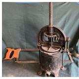 Enterprise No. 2070 lard press and meat saw