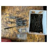 Large assortment of drill bits