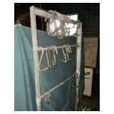 Metal rack with hooks