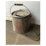 Fall City vintage metal minnow bucket