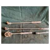 Proto 1/2" drive ratchet, 2 breaker bars and 6" extension
