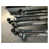 Napa tool box with New Britian 1/2" drive 3/8" drive ratchets and breaker bars