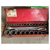3/4" drive socket set in metal case, Sparta, Snap-on, Wright, Husky, etc.