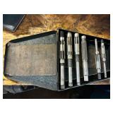Set of reamers in metal case