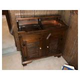 Ethan Allen Old Tavern dry sink converted to stereo center