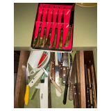 Assorted knives, Regal Crest Sheffield steak knife set