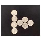 8 Kennedy half dollars