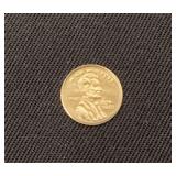 Mini Lincoln cent 1909-1982, marked 14K copy