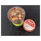 Pantry Storage Jar with U.S. coins