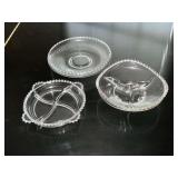 3 Candlewick serving dishes