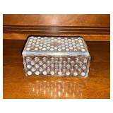 Hobnail opalescent dresser box