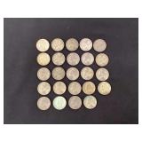 24 Wartime silver nickels