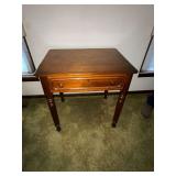 Antique single drawer desk with key, dove tail drawers