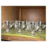 Set of 6 France glass egg cups