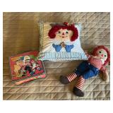 1973 Aladdin Raggedy Ann and Andy lunchbox with thermos