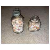 Jars of sea shells