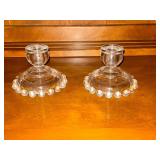 Pair of Candlewick candleholders